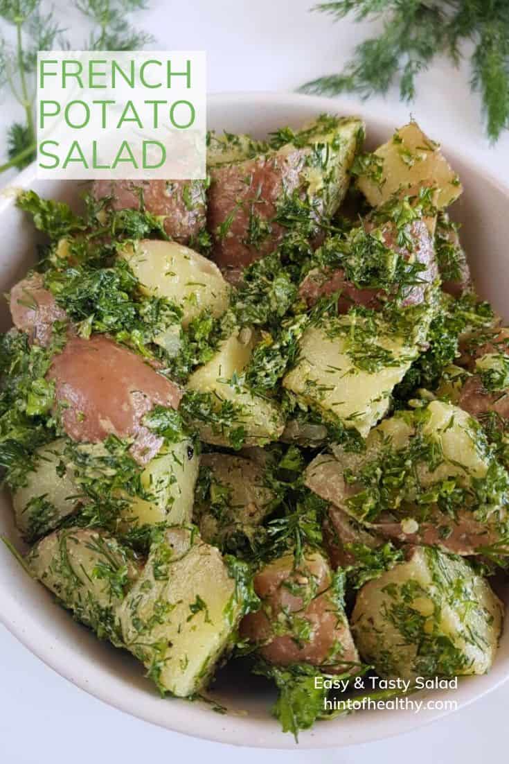 French Potato Salad {Healthy Dairy Free Side Dish} - Hint of Healthy