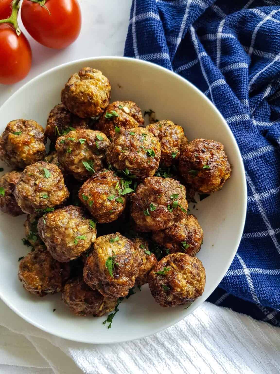 Air Fryer Meatballs - Hint of Healthy