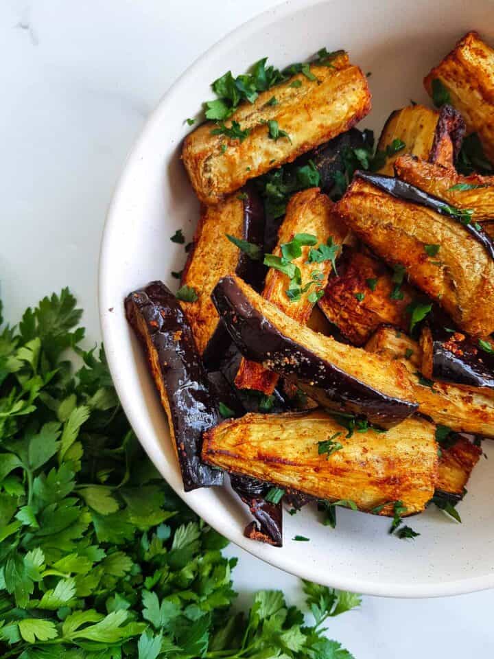 The Best Air Fryer Eggplant - Quick & Easy - Hint of Healthy