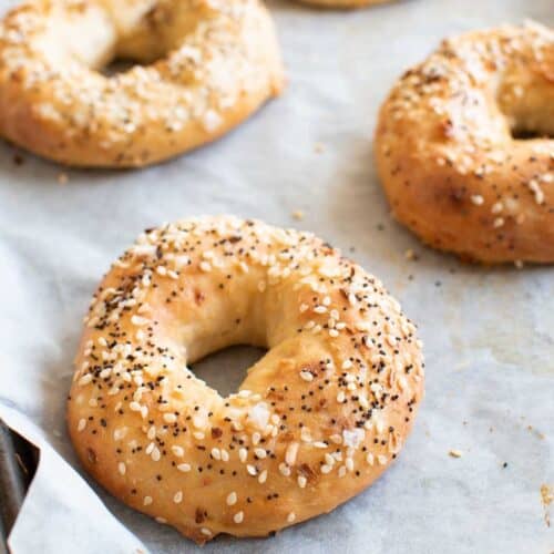 3 Ingredient Bagels - So Easy! - Hint of Healthy