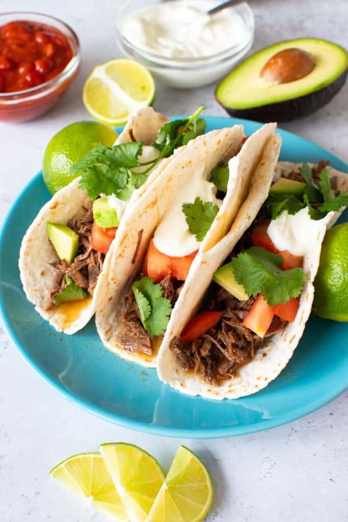 Shredded Beef Tacos - Hint of Healthy